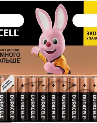 Миниатюра фотографии Duracell батарейка алкалиновая basic aaa (lr03) 12 шт.