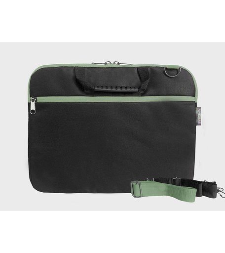 Сумка Vivacase для ноутбука Business Slim 14, цвет: черный/хаки