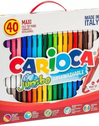 Фломастеры Carioca смываемые Jumbo 36 цветов 40 шт.
