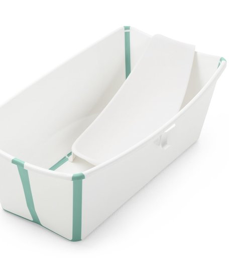 Ванночка складная с подставкой Stokke Flexi Bath White Aqua, бирюзовый