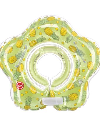 Миниатюра фотографии Круг на шею для плавания happy baby ананасы для новорожденных