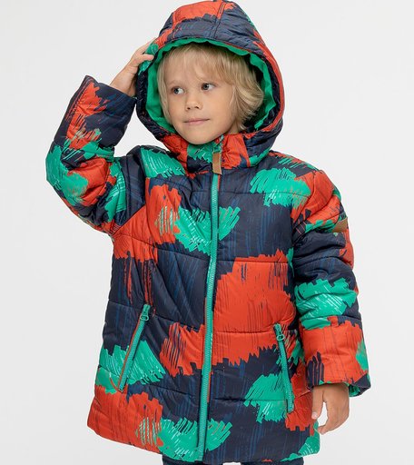 Куртка зимняя с капюшоном Button Blue