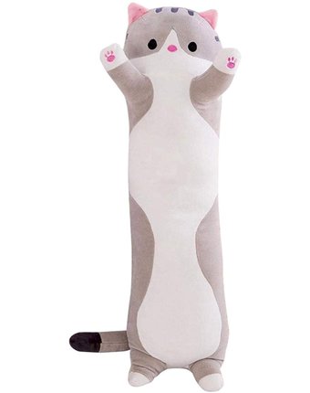 Миниатюра фотографии Мягкая игрушка super01 кот 65 см цвет: серый