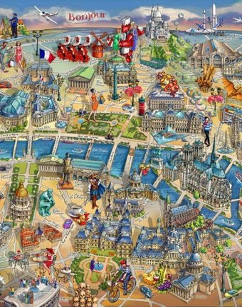 Educa Пазл Карта Парижа 500 деталей