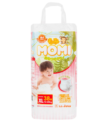 Трусики-подгузники Momi, р. 4+, 12-20 кг, 38 шт