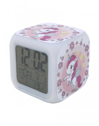 Миниатюра фотографии Часы mihi mihi будильник единорог с подсветкой №14
