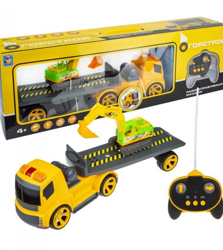 1 Toy Горстрой Машина тягач с экскаватором на радиоуправлении