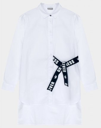 Миниатюра фотографии Белая блузка с длинным рукавом gulliver