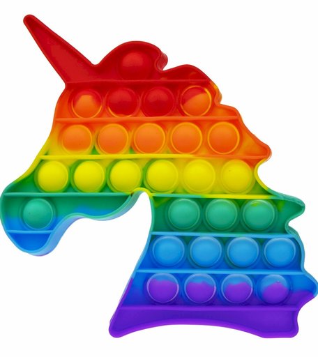 Игрушка-антистресс 1Toy Пупырка вечная Единорог радужный 20 см