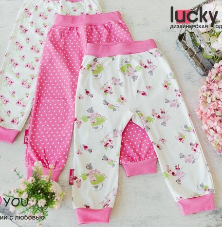 Lucky Child Штанишки для девочки Маленькая садовница 3 шт.