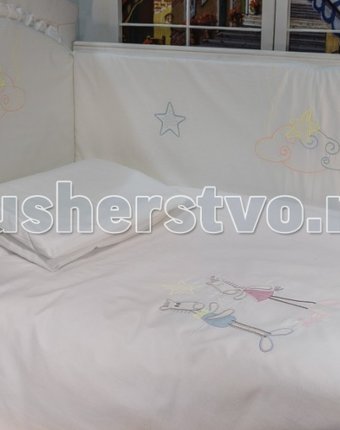 Комплект в кроватку Makkaroni Kids Horses 120х60 (6 предметов)