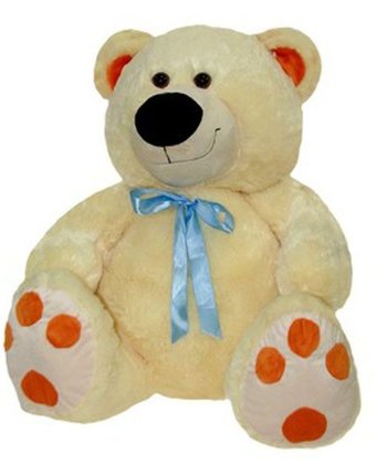 Миниатюра фотографии Мягкая игрушка смолтойс медведь 59 см цвет: бежевый