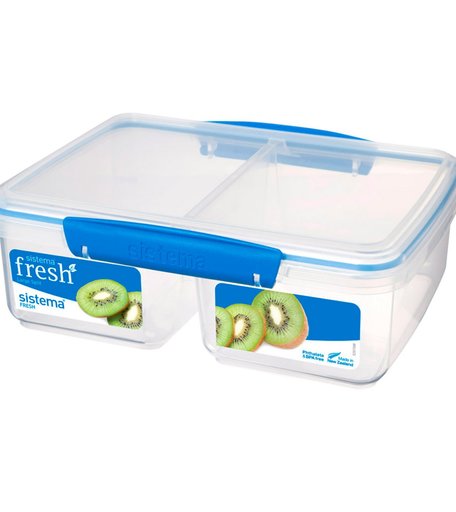 Sistema, Контейнер двойной 2л Fresh, синий