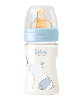 Миниатюра фотографии Бутылочка chicco с латексной соской original touch boy, с рождения, 150 мл