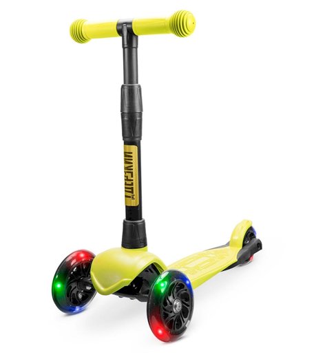 Трехколесный самокат Дерзкий Стайл детский, бесшумное шасси Super-CHASSIS светящиеся колеса