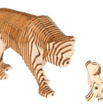 Миниатюра фотографии Uniwood параметрический львица со львенком