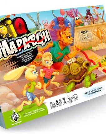 Миниатюра фотографии Danko toys настольная игра развивай интеллект iq марафон