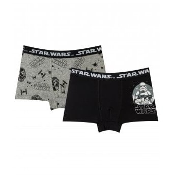 Трусы-шортики Disney "Звездные войны", 2 шт., черный, серый