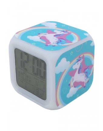 Миниатюра фотографии Часы mihi mihi будильник единорог с подсветкой №4