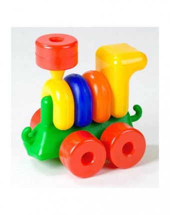 Миниатюра фотографии Развивающая игрушка toys plast паровоз