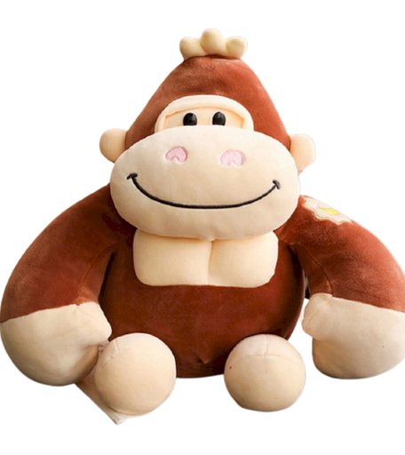 Мягкая игрушка Super01 Горилла 30 см цвет: коричневый