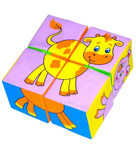 Кубики Мякиши Собери картинку. Домашние животные