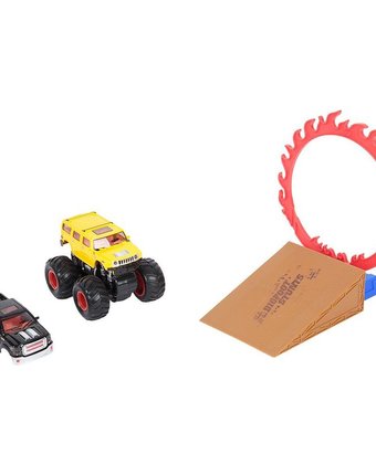 Миниатюра фотографии Игровой набор игруша трасса желтая машинка и трамплин 12 см