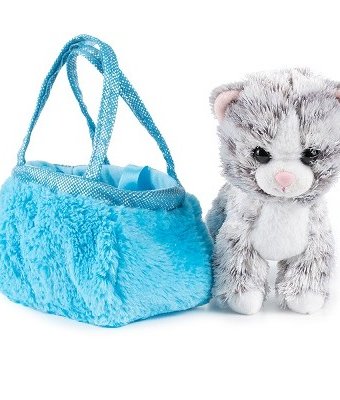 Мягкая игрушка Fancy Котик в сумочке-переноске 18 см