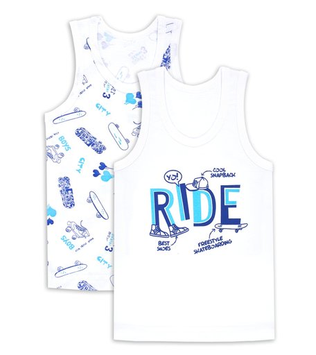 Майка 2 шт Веселый малыш SET, Суперскейтер