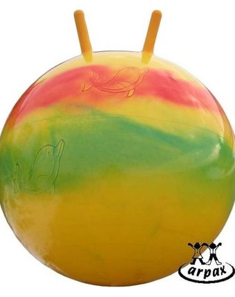 Миниатюра фотографии Мяч shantou gepai с рогами радужный, d-55 см