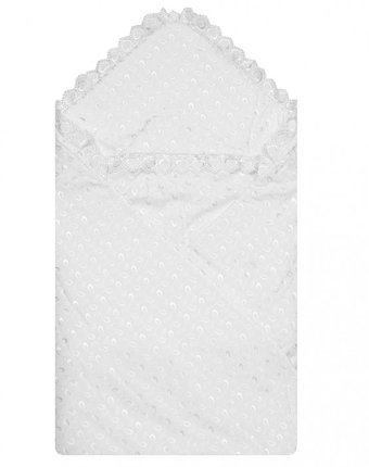 Миниатюра фотографии Ангелочки конверт-одеяло кружевной