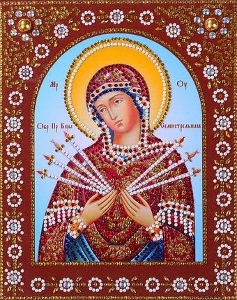 Color Kit Картина фигурными стразами Пресвятая Богородица Семистрельная