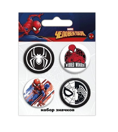Набор значков Priority - Человек Паук-2, 10х8х0,8