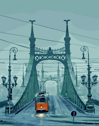 Molly Картина по номерам Будапешт Мост Свободы 40х50 см