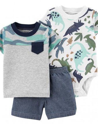 Carter's Комплект для мальчика (боди, шорты, футболка) 1K444510