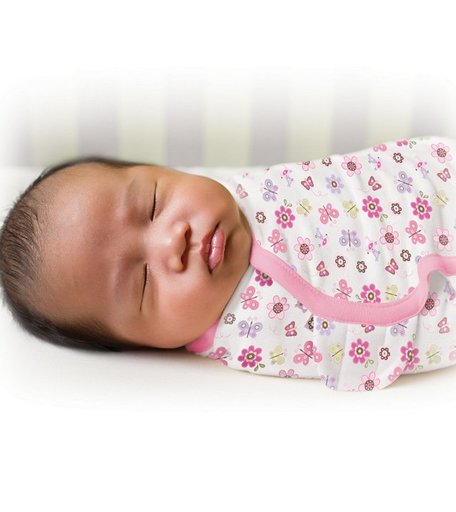 Конверт на липучке Summer Infant Swaddleme Цветочки, размер S/M, цвет: розовый