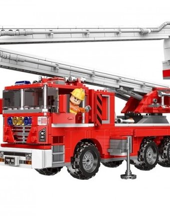 Миниатюра фотографии Конструктор xingbao пожарная машина апк (751 деталь)