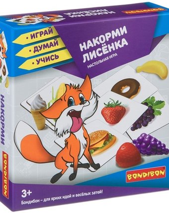 Миниатюра фотографии Bondibon настольная игра накорми лисёнка