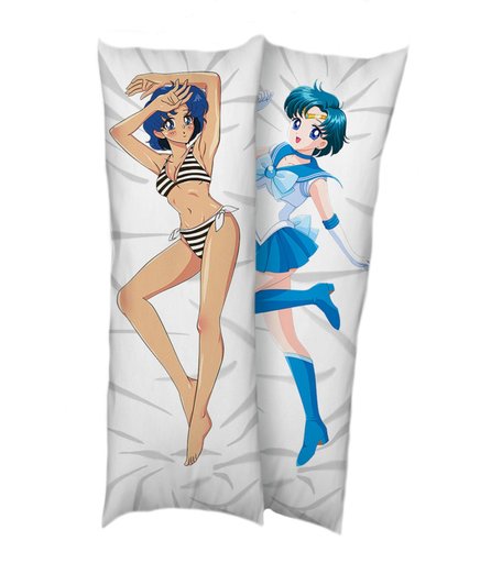 Подушка декоративная Super01 Сейлор Меркурий Сейлор Мун подушка, наволочка 150 х 50 см