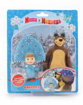 Играем вместе Набор из 2-х фигурок: медведь и Маша-снегурочка
