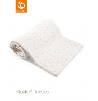 Муслиновое одеяло Stokke Coral Bee OCS, 100x100 см