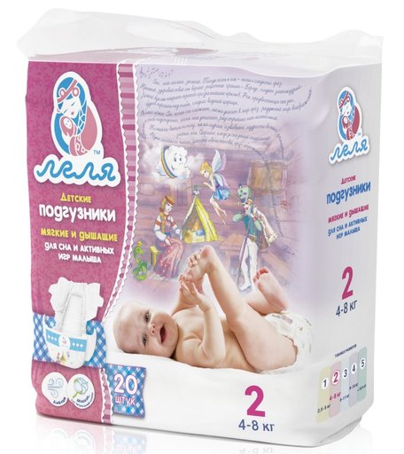 Подгузники Леля универсальные (4-8 кг) шт.