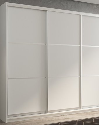 Миниатюра фотографии Шкаф рв-мебель купе 3-х дверный кааппи 4 240х60 см (белый бриллиант)