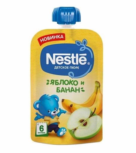 Пюре Nestle яблоко-банан, с 6 месяцев, 90 г