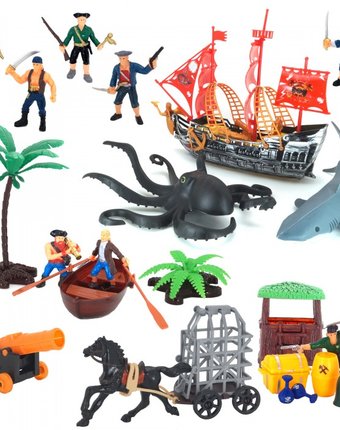 HK Industries  Игровой набор Пираты, пиратский корабль со светом и звуком