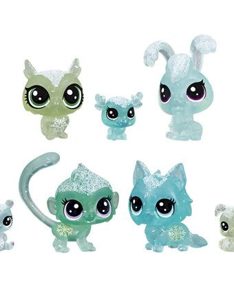 Игровой набор Littlest Pet Shop Холодное царство 7 петов зеленый