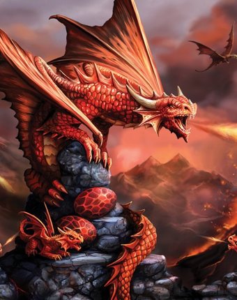 Миниатюра фотографии Prime 3d стерео пазл огненный дракон