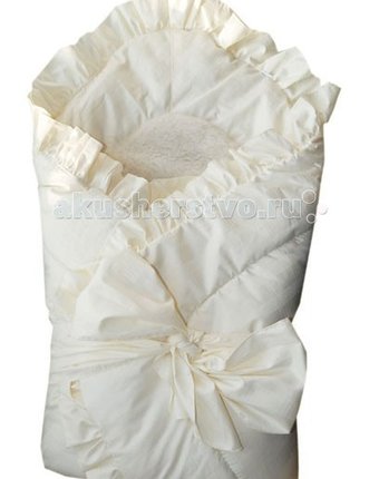 Миниатюра фотографии Папитто конверт-одеяло с завязкой и меховой вставкой