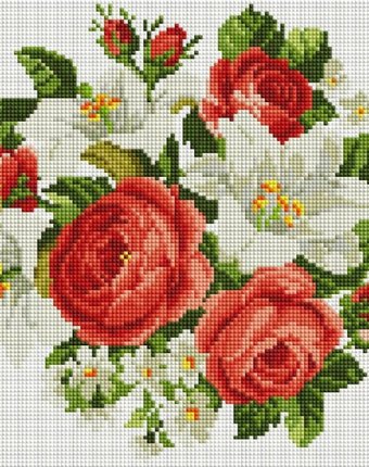 Белоснежка Мозаичная картина Розы и лилии 329-ST-S