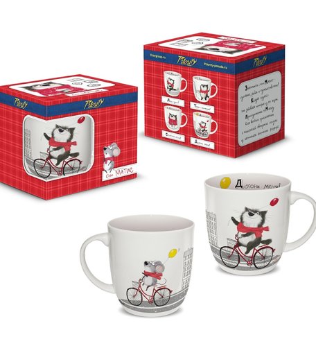 кружка Priority Кот Матис Догони меня!, 380 мл